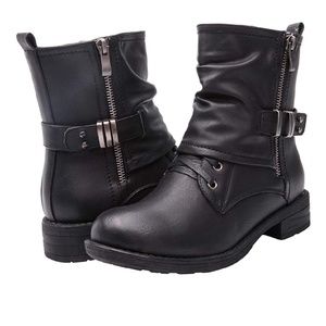 Faux Leather Winter Boots